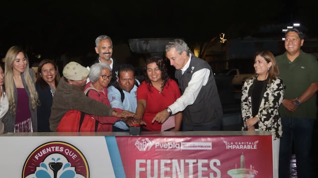 Pepe Chedraui rehabilita 69 fuentes públicas en la capital de Puebla.