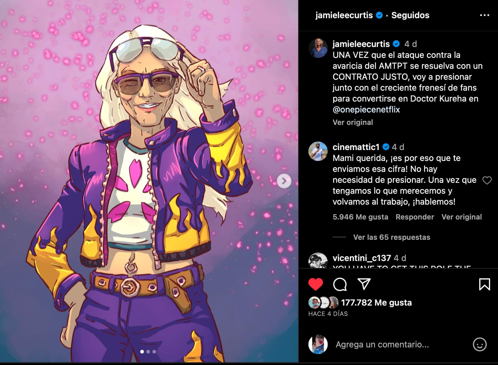 ¿Jamie Lee Curtis en One Piece? Interpretaría a este personaje del elenco si acepta propuesta de Netflix