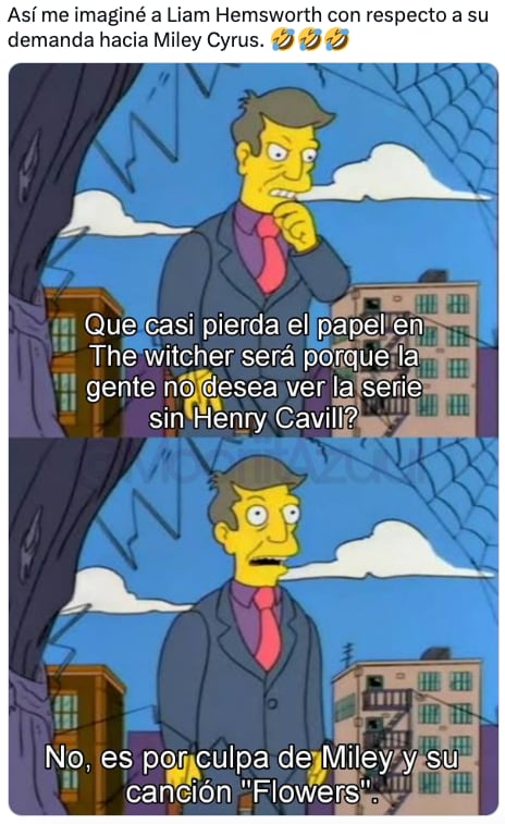 Memes destrozan a Liam Hemsworth por supuestamente demandar a Miley Cyrus