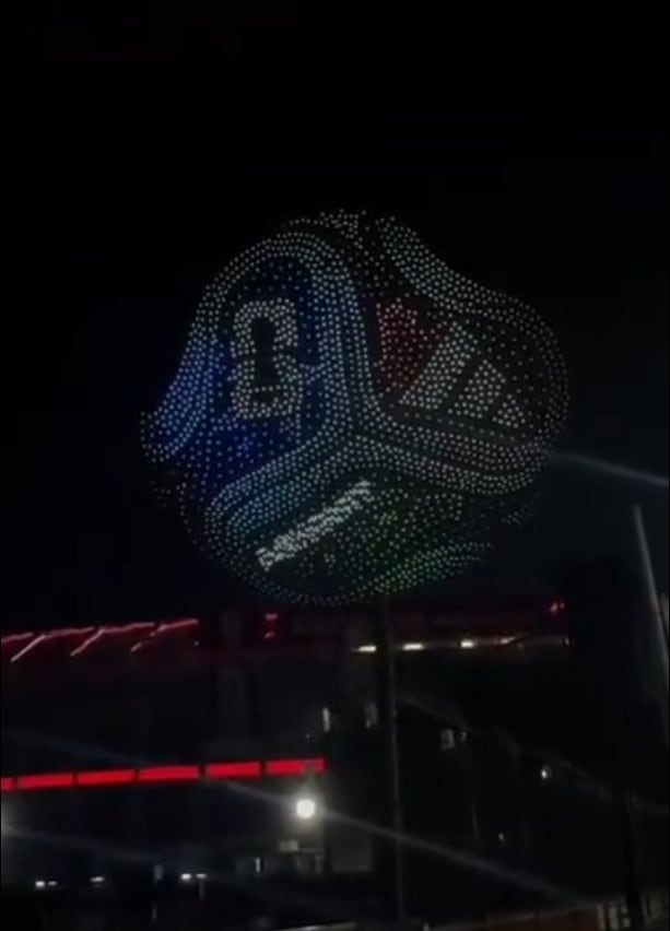 Imágenes show de drones Estadio Banorte Mundial 2026