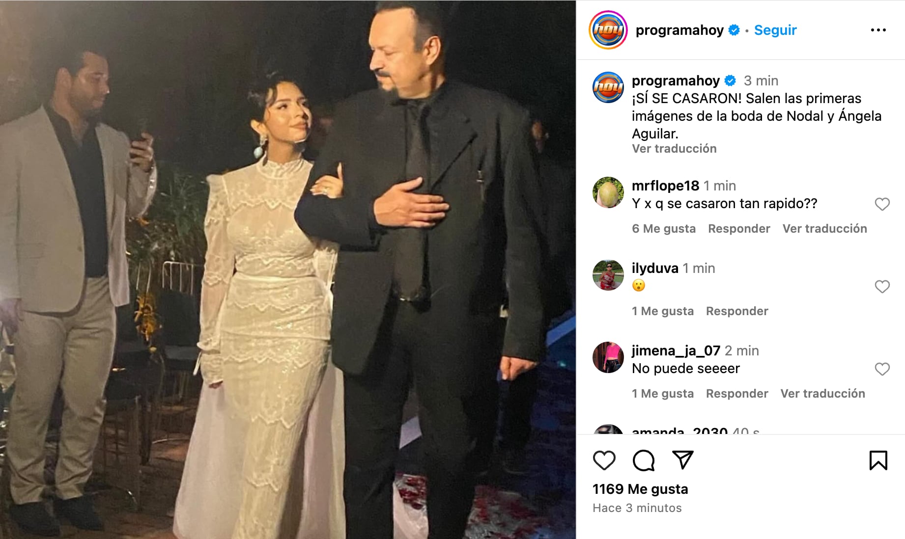 Boda de Ángela Aguilar con Christian Nodal