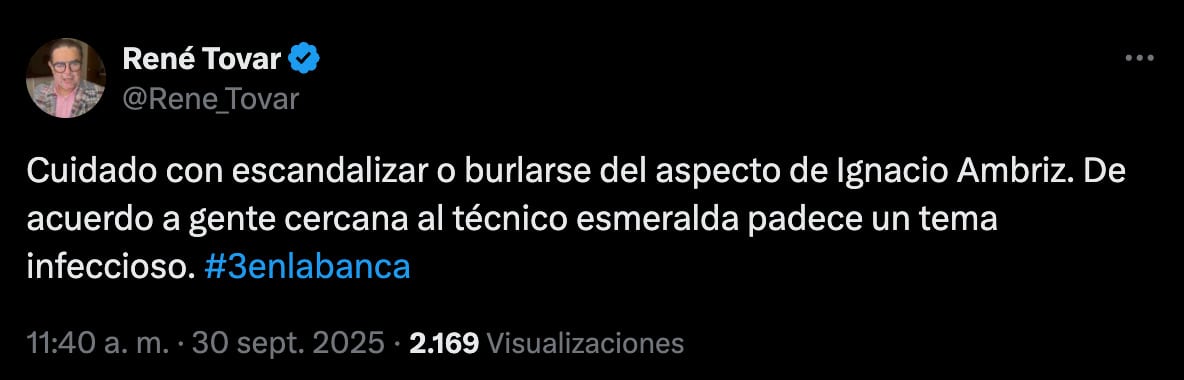Tuit de René Tovar