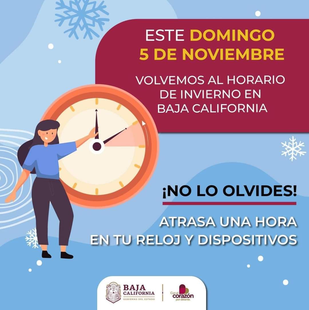 Este día será el cambio de horario en Tijuana y otros municipios