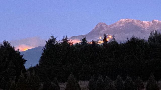 Incendio en las faldas del Iztaccíhuatl