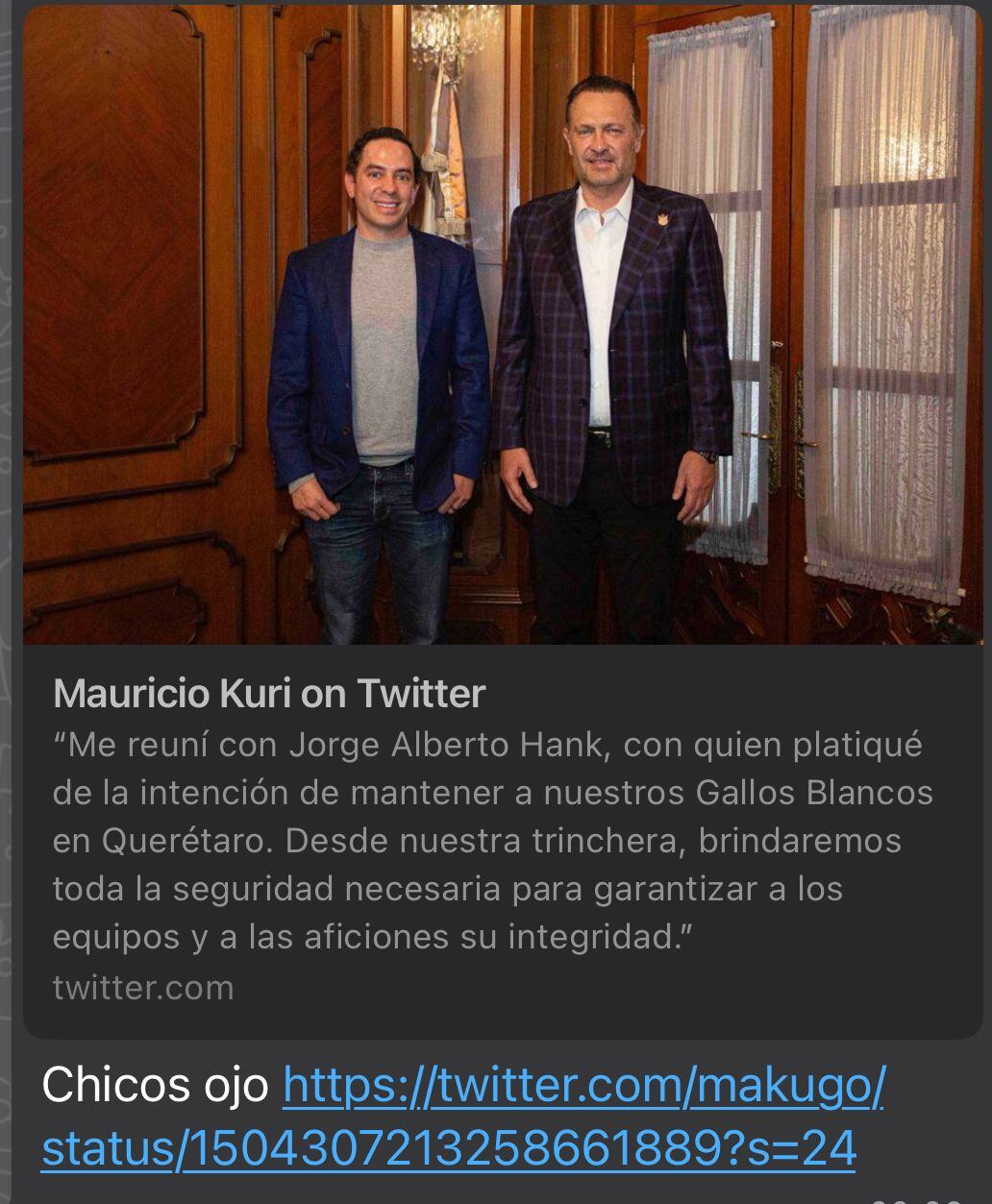 Jorge Alberto Hank y Mauricio Kuri