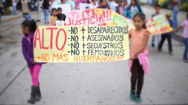 Marcha contra la criminalización de las víctimas de desaparición.