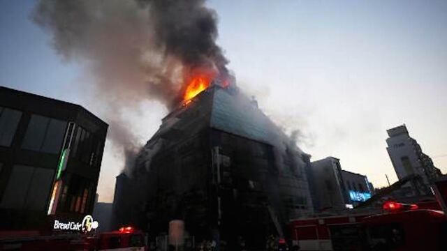 Sauna incendiado