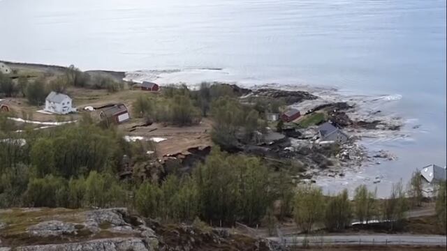 Deslizamiento en Alta, Noruega