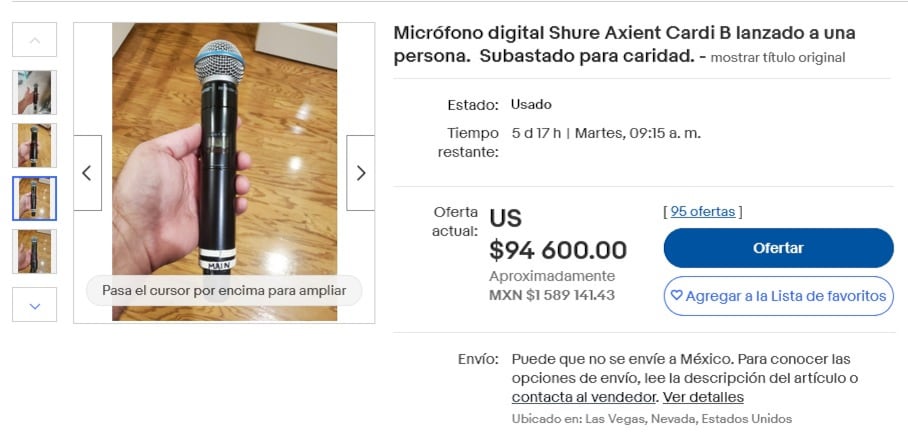 Cardi B, micrófono