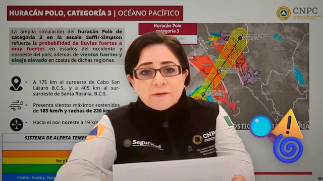 Huracán Polo podría tocar tierra dos veces