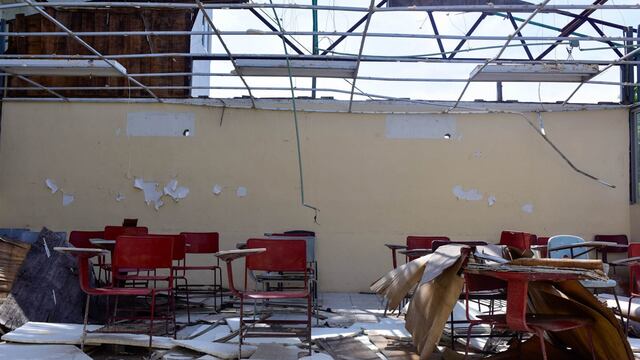 Escuela sin techo en Acapulco