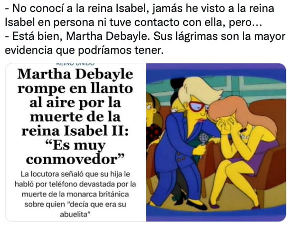 Memes Martha Debayle y la muerte de la reina Isabel II
