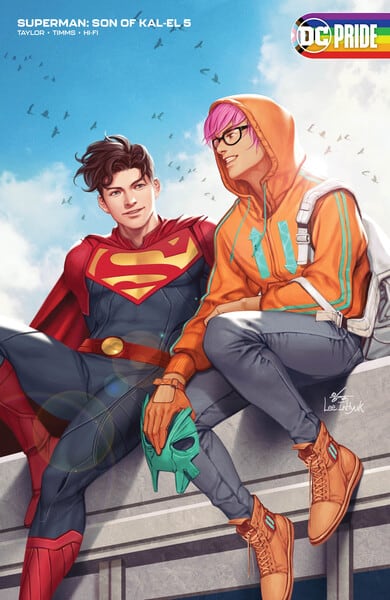 Portada variante de Superman Son of Kal-El # 5 por Inhyuk Lee