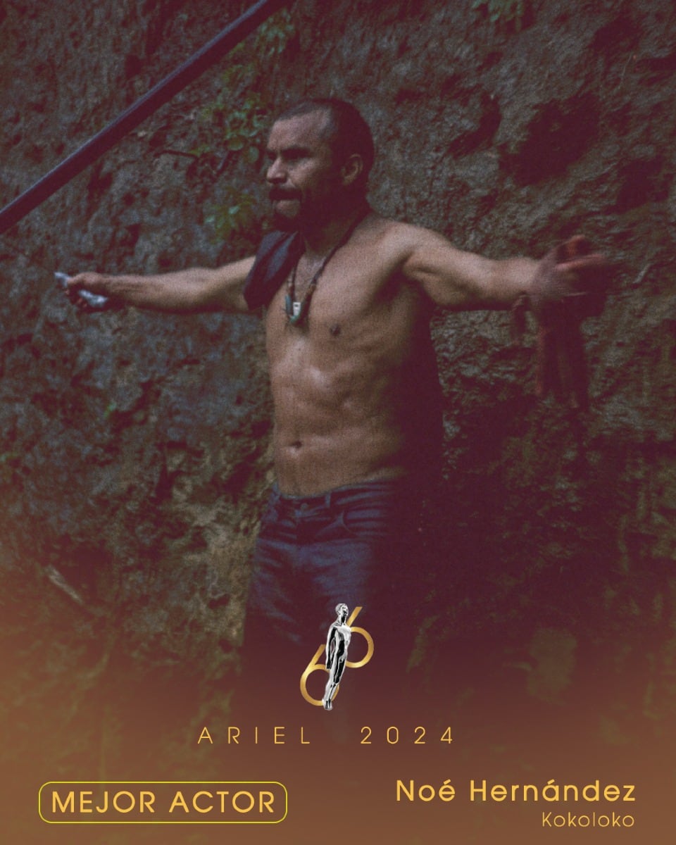 Noé Hernández, ganador a los Premios Ariel 2024 en la categoría Mejor Actor