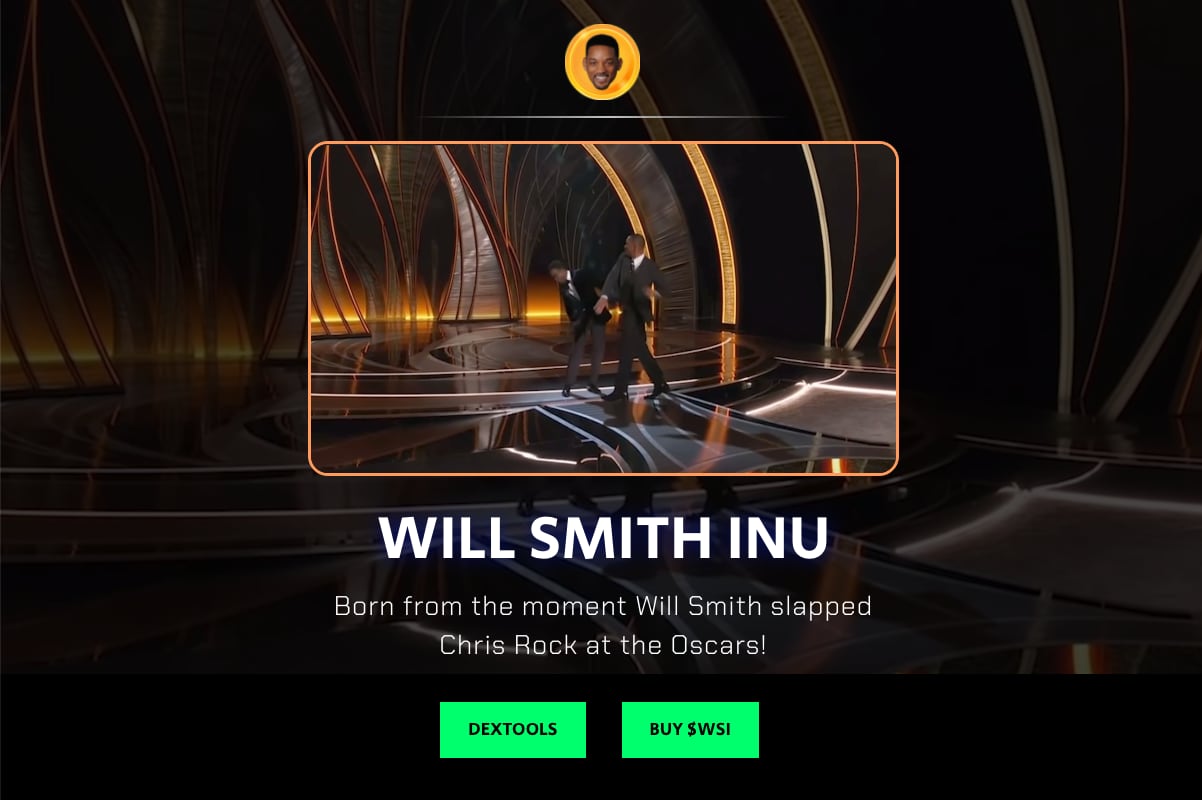 Criptomoneda de la cachetada de Will Smith a Chris Rock