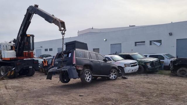 FGR destruye hasta 26 camiones monstruo del crimen organizado en Tamaulipas