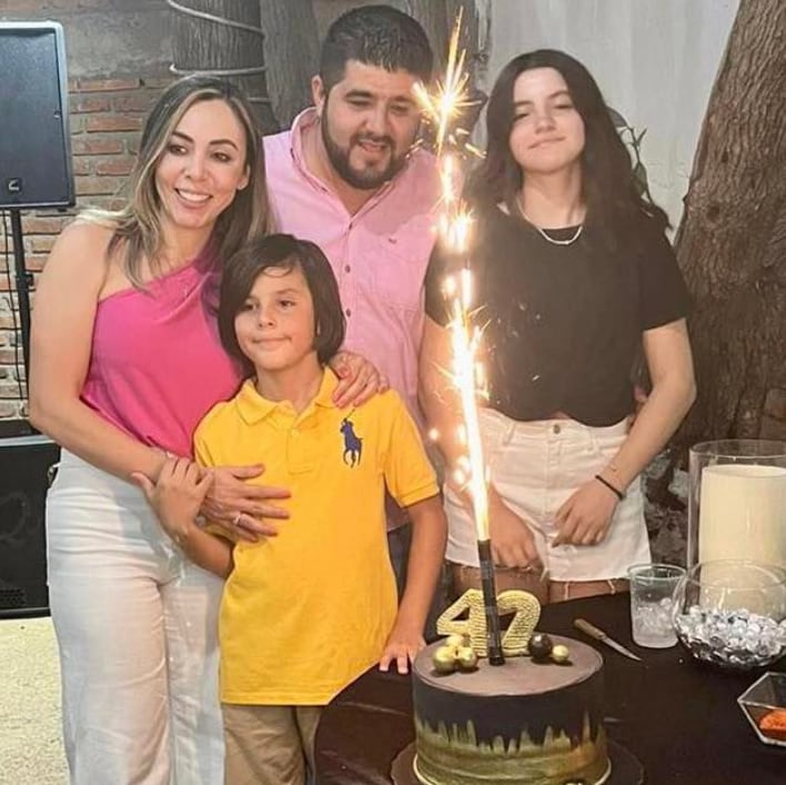 Yulma Rocha y su familia