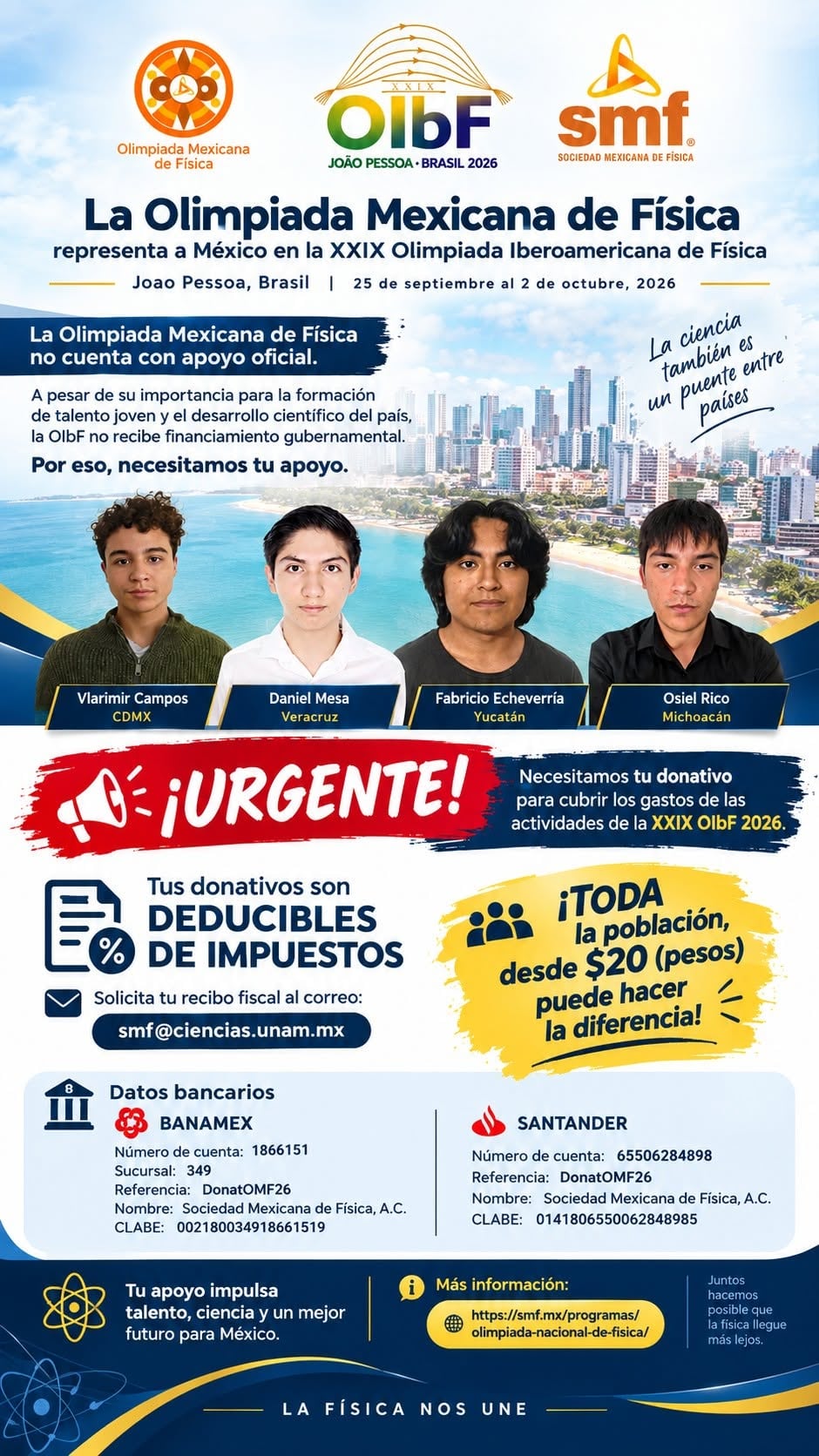 Estudiantes mexicanos quedan fuera de Olimpiada Iberoamericana de Física por falta de recursos