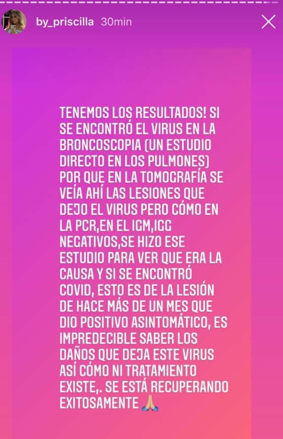Publicación de esposa del "Cata"