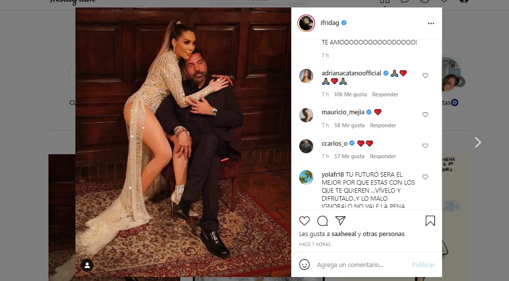 Frida Sofía dedica mensaje a Pablo Moctezuma por el 'Día del Padre'.