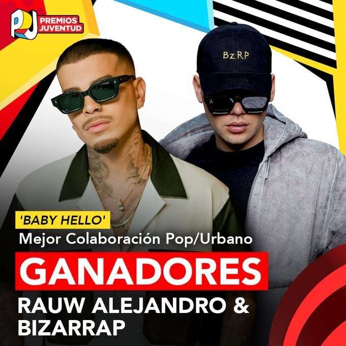 Ganadores a Mejor Colaboración Pop/Urbano en los Premios Juventud 2024