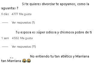 Comentarios agrediendo a Mariana Echeverría tras conocerla en La Casa de los Famosos México 2024.