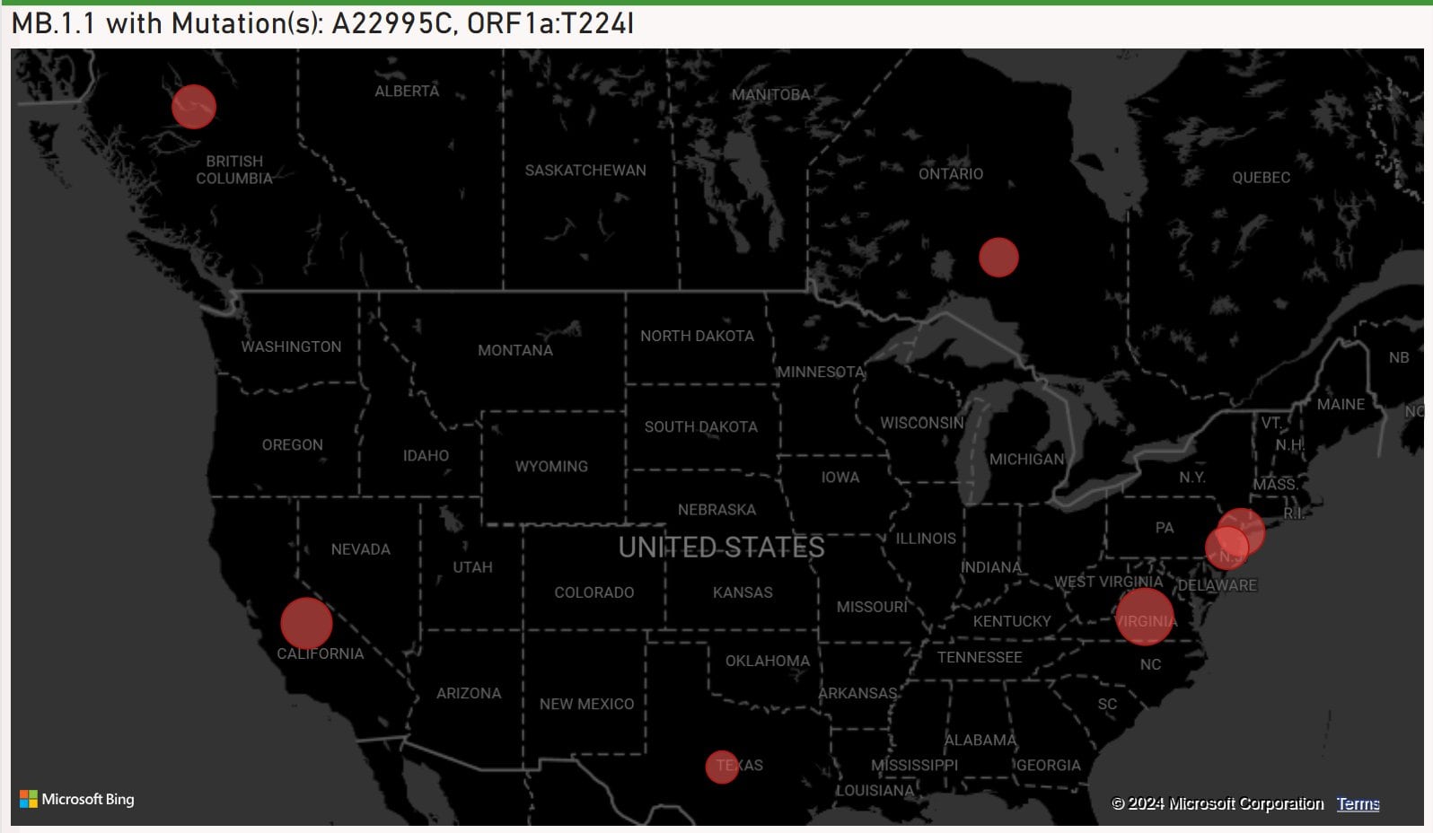 Covid-19 MV.1 y sus contagios en Estados Unidos
