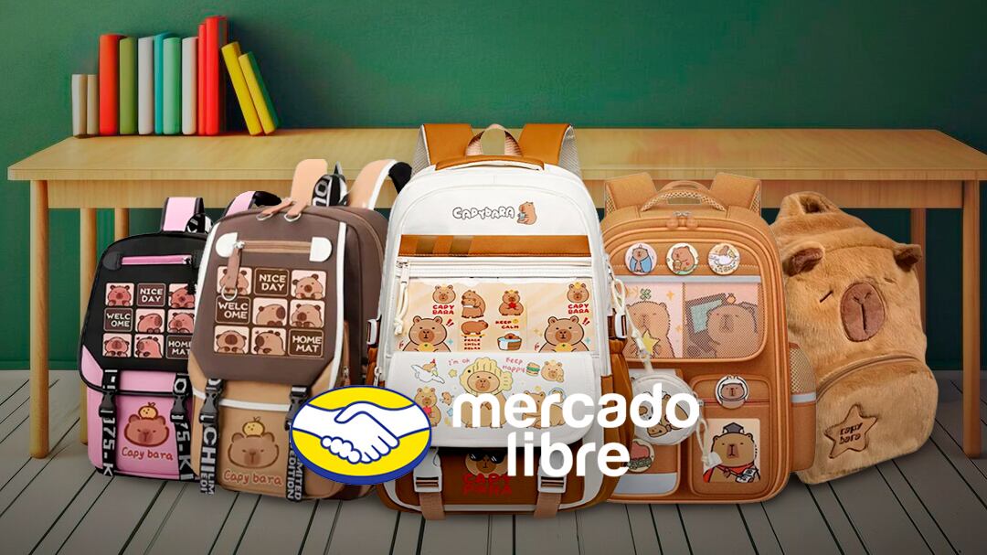 10 mochilas de capibara en Mercado Libre con precios desde 120 pesos para el regreso a clases