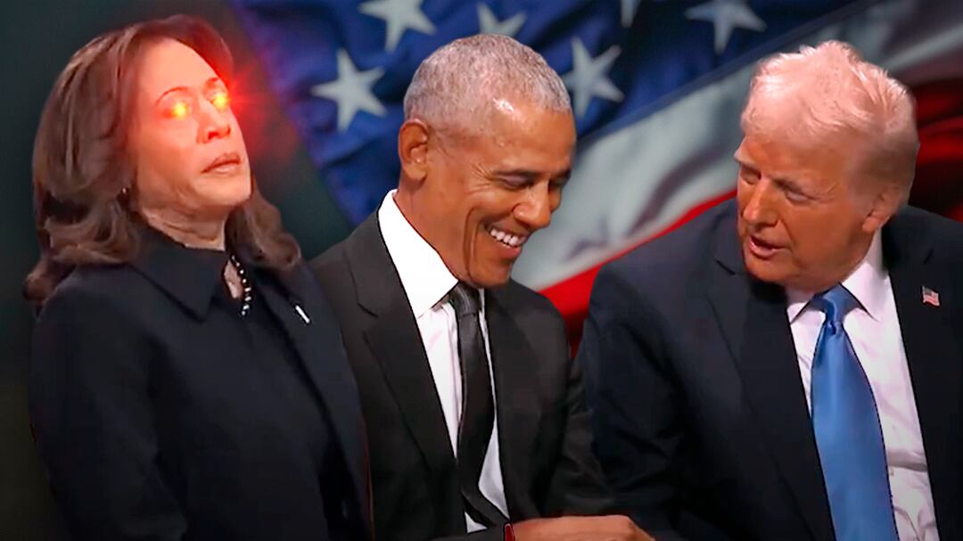 VIDEO: Donald Trump hizo reír a Barack Obama durante el funeral de Jimmy Carter frente a Kamala Harris