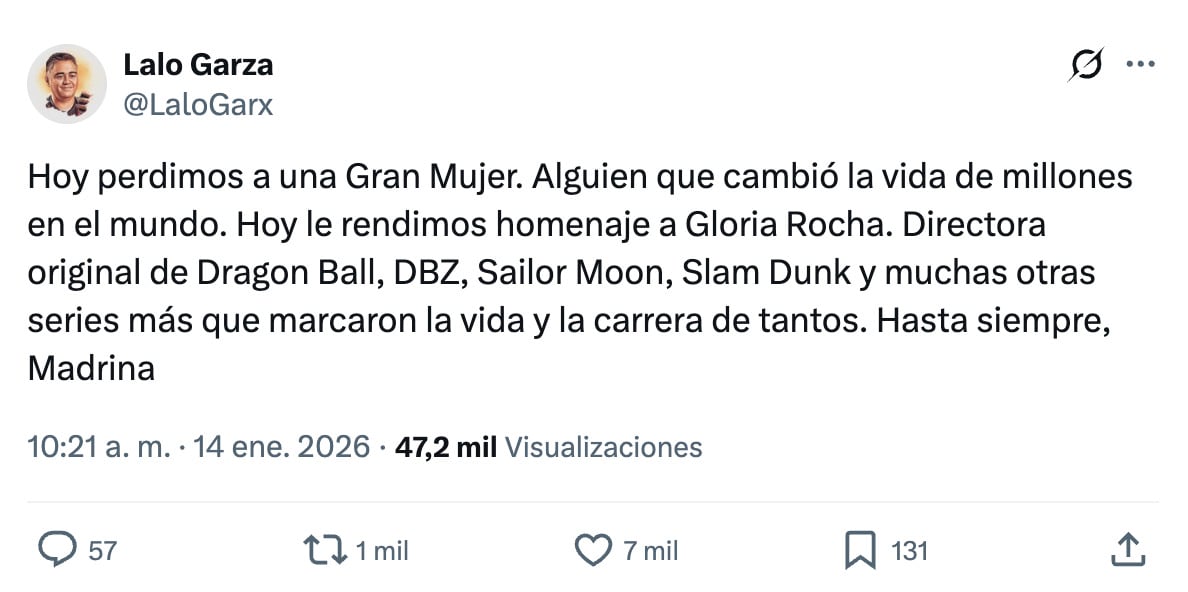Muere Gloria Rocha, actriz y directora de doblaje