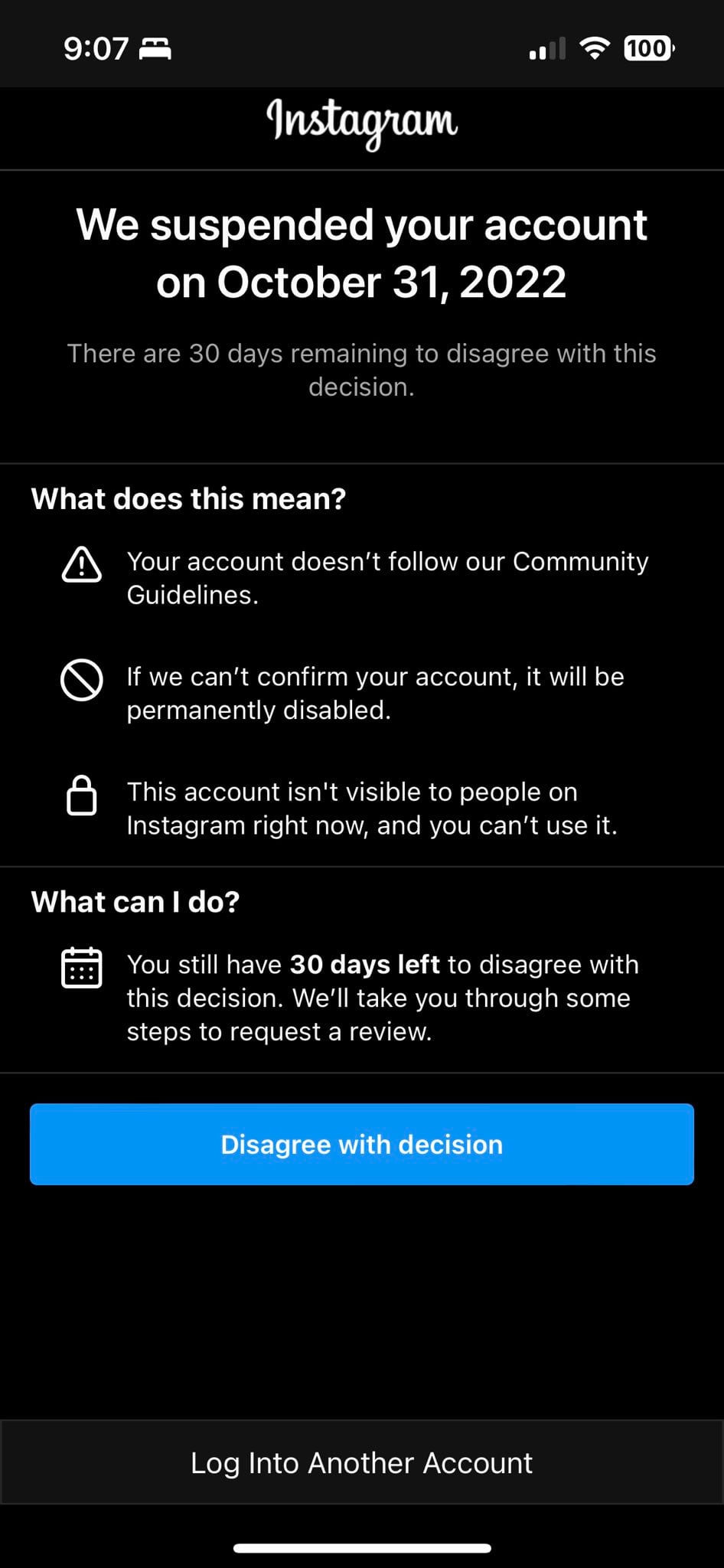 ¿Instagram suspendió cuentas?