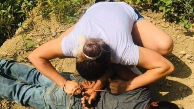 Mujer detienen a violador