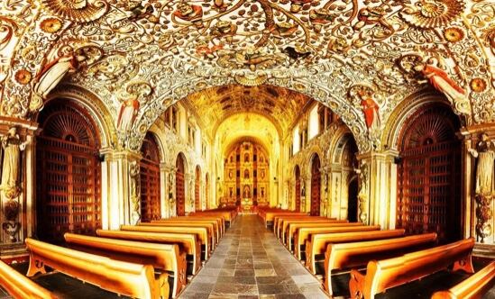 La nave del Templo de Santo Domingo de Guzmán, Oaxaca.