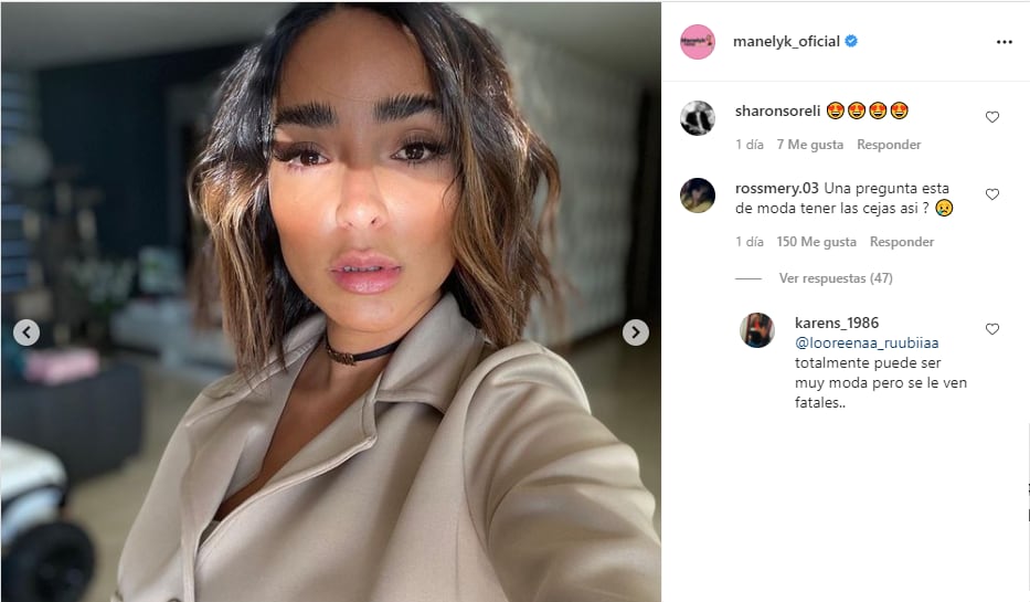 Manelyk González muestra nuevo estilo de cejas.