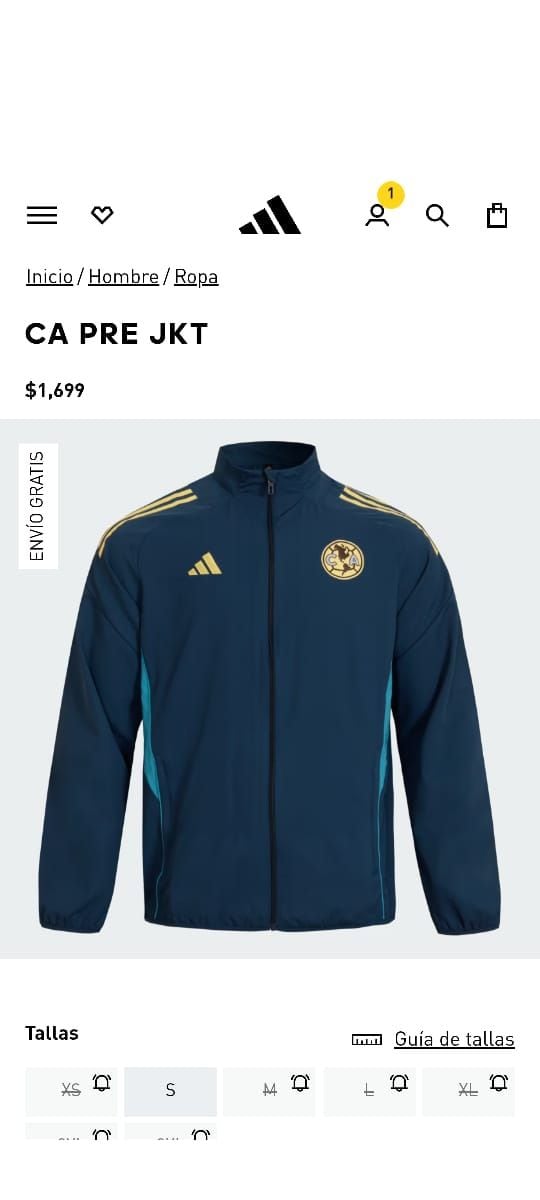 Adidas ya está vendiendo productos del América.