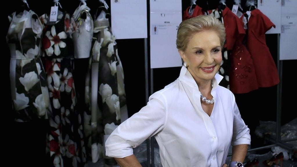 Carolina Herrera, la reconocida diseñadora de modas