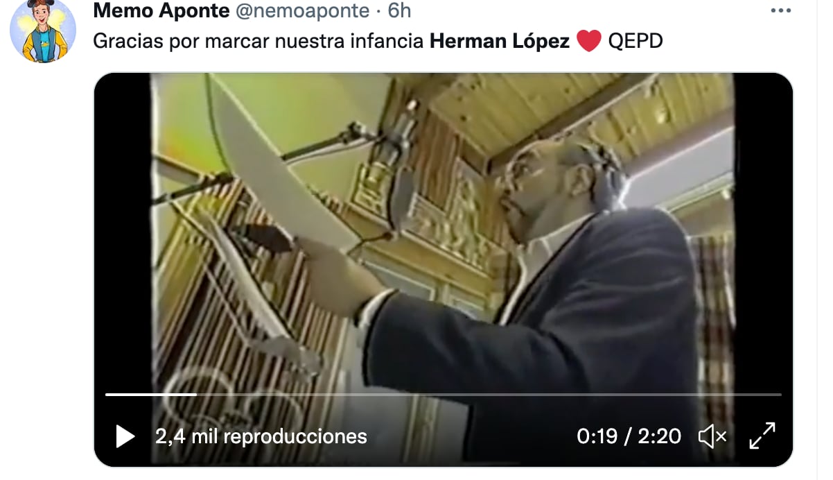 Colegas se despiden de Hermán López, actor de doblaje