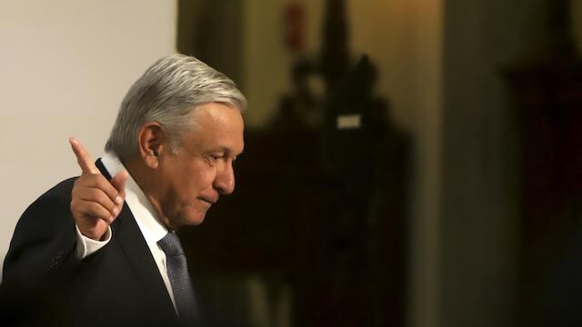 El presidente López Obrador en conferencia de prensa.