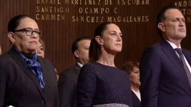 Rosa Icela Rodríguez, Claudia Sheinbaum y Mauricio Kuri