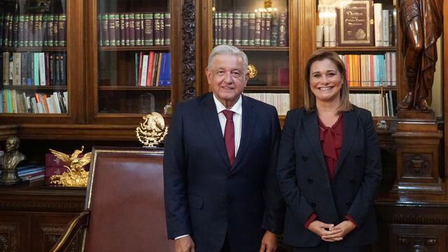 AMLO y Maru Campos