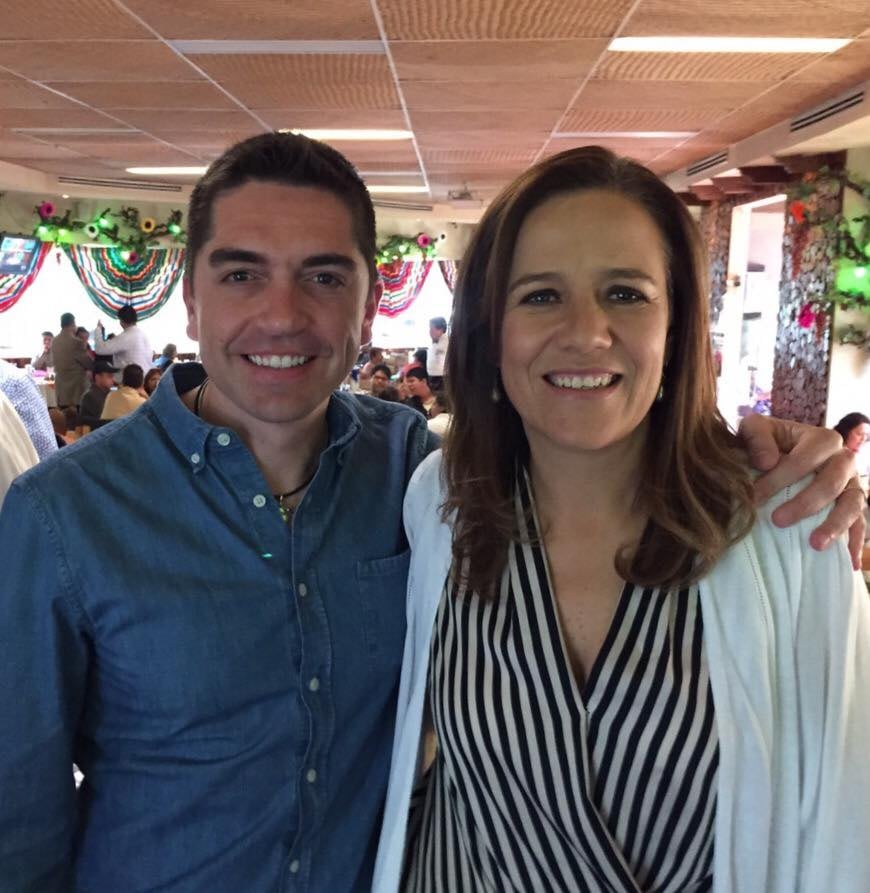 Luis Fernando Salazar con Margarita Zavala
