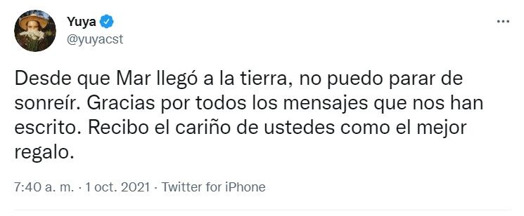 Tras convertirse en madre Yuya reaparece en Twitter