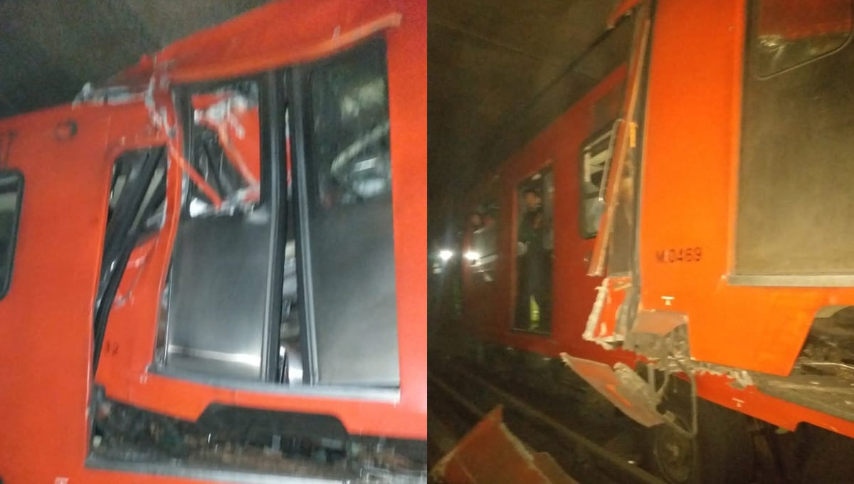 Chocan vagones del Metro CDMX