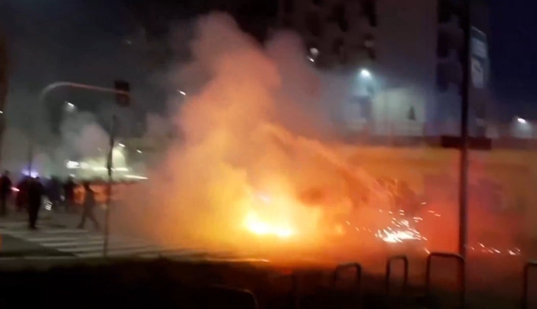 Protestas en Milán, Italia