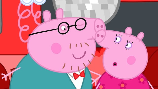 Papá Cerdito y Mamá Cerdita tienen una cita por San Valentín