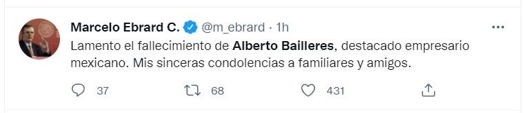 Post de Marcelo Ebrard