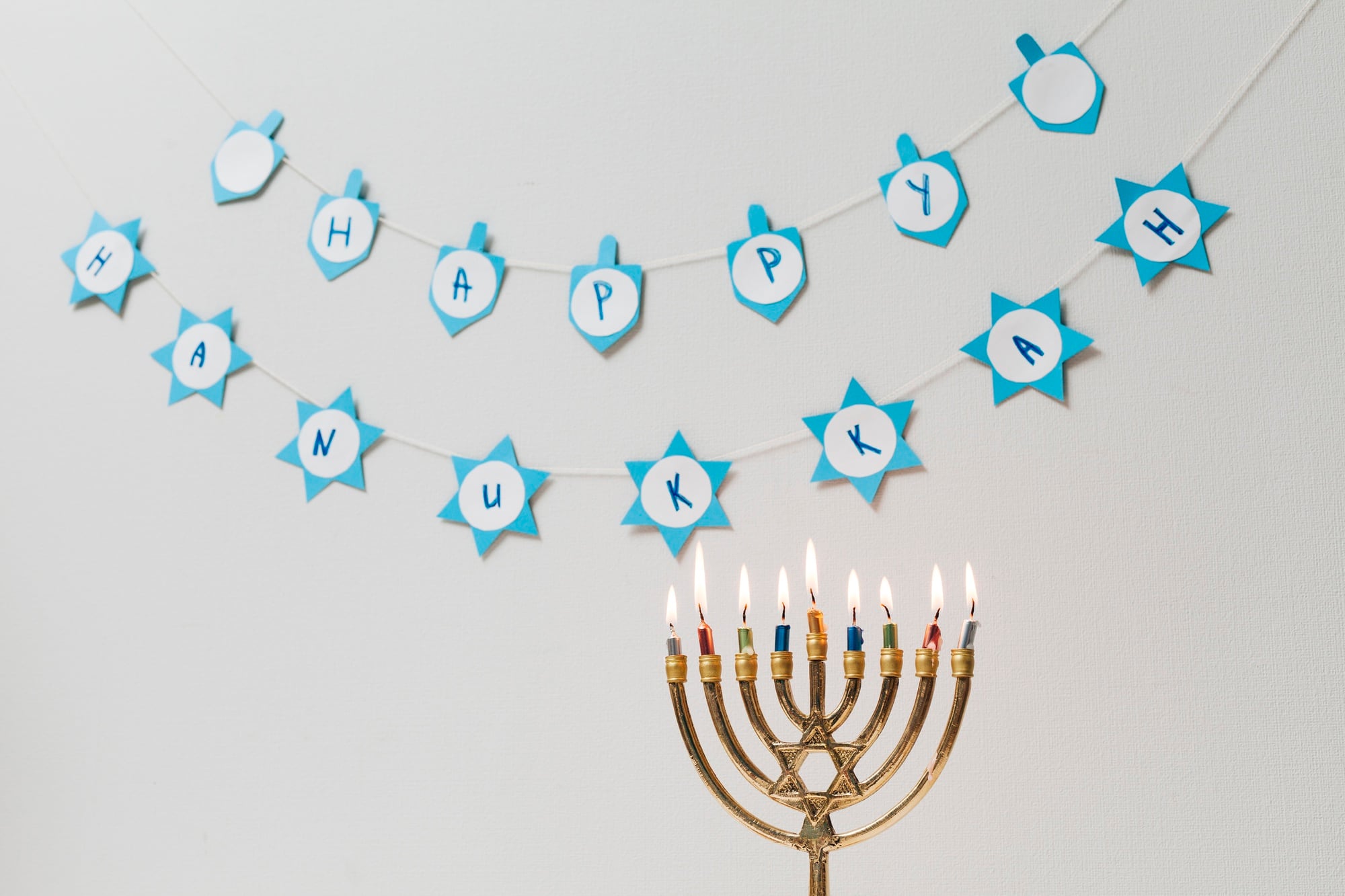 Candelabro de Hanukkah o menorá