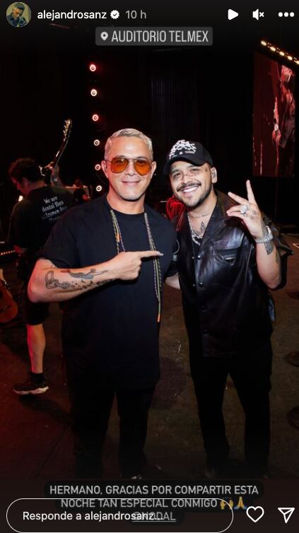 Alejandro Sanz llevó a Christian Nodal como su invitado sorpresa en su concierto de Guadalajara