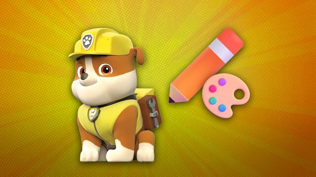 ¿Cómo dibujar a Rubble de Paw Patrol? Paso a paso