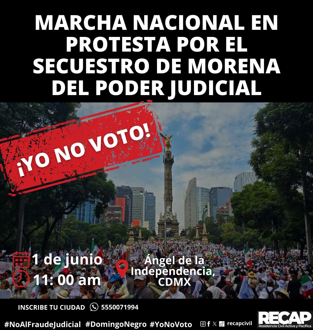 Marcha nacional contra elecciones 2025 del Poder Judicial